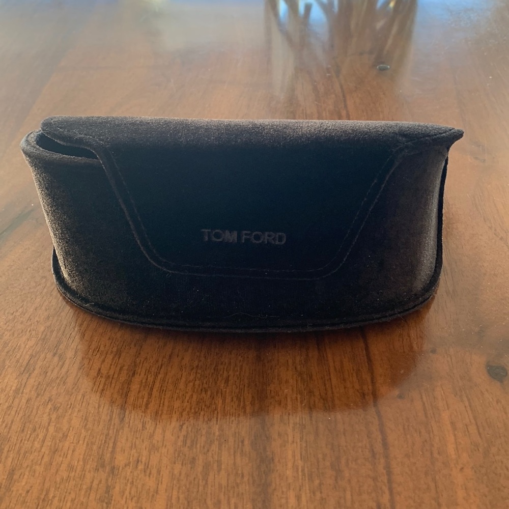 Authentic Dark chocolate brown Tom Ford soft sunglasses case